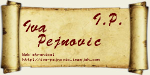 Iva Pejnović vizit kartica